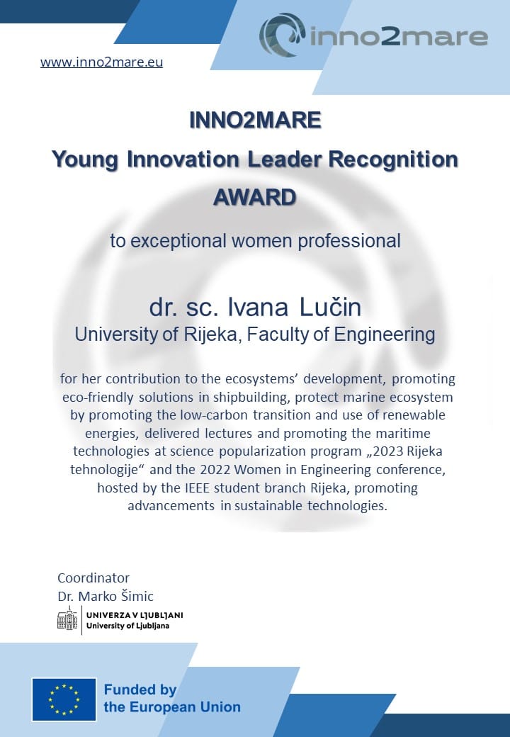 Young Innovation Leader Recognition_Ivana Lučin