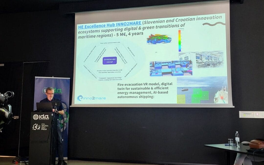 Presentation of the INNO2MARE project at the Central and Mediterranean European Conference on New Technologies, Society and Development in Pula, Croatia