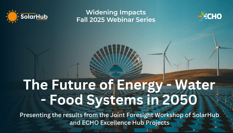 INNO2MARE Joined Foresight Webinar on Future Energy–Water–Food Systems in 2050