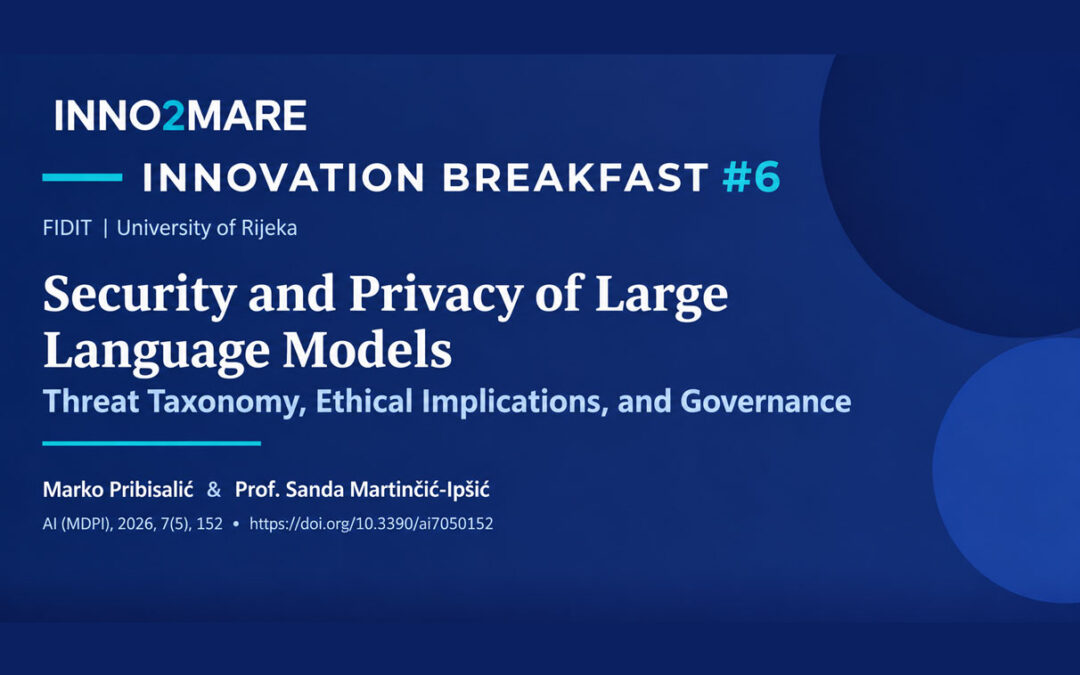 INNO2MARE Innovation Breakfast #6 Explores AI Security in Maritime Applications