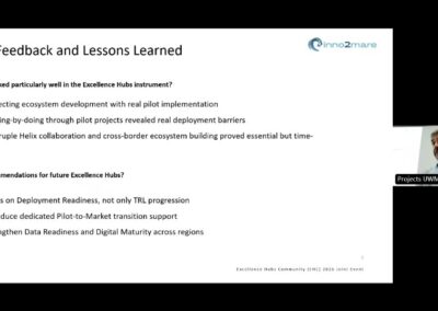 INNO2MARE presentation: feedback and lessons learned
